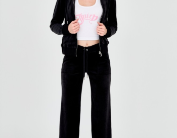 JUICY COUTURE Czarne damskie spodnie Del Ray Pocket Pant