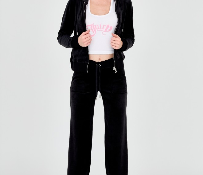 JUICY COUTURE Czarne damskie spodnie Del Ray Pocket Pant